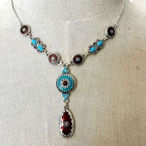 Avon enameled south western style Y necklace